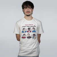 CAMISETA OFF WHITE - FAÇA CIÊNCIA COMO UMA GAROTA