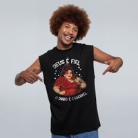 REGATA OVERSIZED PRETA - DEUS É FIEL