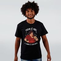 CAMISETA PRETA - DEUS É FIEL