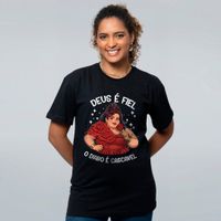 CAMISETA PRETA - DEUS É FIEL