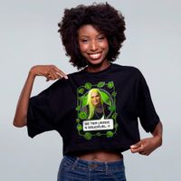 CROPPED OVERSIZED PRETO - SE TEM VERDE É SAUDÁVEL