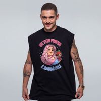 REGATA OVERSIZED PRETA - SE TEM FRUTA É SAUDÁVEL