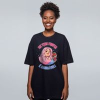 CAMISETA OVERSIZED PRETA - SE TEM FRUTA É SAUDÁVEL