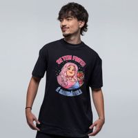 CAMISETA OVERSIZED PRETA - SE TEM FRUTA É SAUDÁVEL
