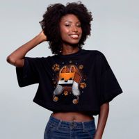 CROPPED OVERSIZED PRETO - TOUCA DE RAPOSA