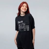 CAMISETA OVERSIZED PRETA -  ANY