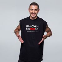 REGATA OVERSIZED PRETA - RANÇO EM DOBBBRO
