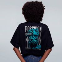 CROPPED OVERSIZED PRETO - POSEIDON