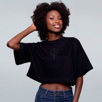 CROPPED OVERSIZED PRETO - POSEIDON