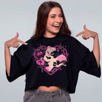 CROPPED OVERSIZED PRETO - POISONED LOVE