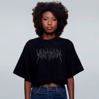 CROPPED OVERSIZED PRETO - HEARTBREAK