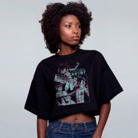 CROPPED OVERSIZED PRETO - FEEL GOOD