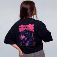 CROPPED OVERSIZED PRETO - FUTURE IS DEAD