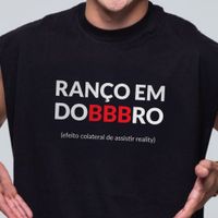 REGATA OVERSIZED PRETA - RANÇO EM DOBBBRO