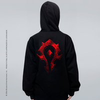 MOLETOM PRETO COM FORRO VERMELHO - PELA HORDA
