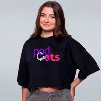CROPPED OVERSIZED PRETO - PODCATS