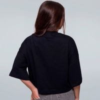 CROPPED OVERSIZED PRETO - PODCATS