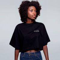 CROPPED OVERSIZED PRETO - OPALA TURBO