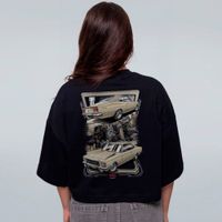 CROPPED OVERSIZED PRETO - OPALA