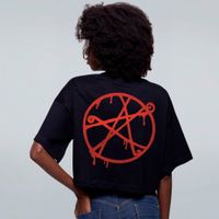 CROPPED OVERSIZED PRETO - A PRÓPRIA CARNE - RITUAL