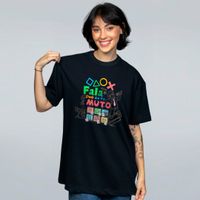 CAMISETA OVERSIZED PRETA - FALA QUE EU TE MUTO