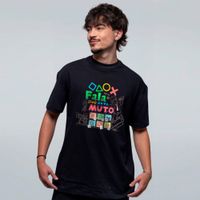 CAMISETA OVERSIZED PRETA - FALA QUE EU TE MUTO