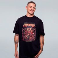 CAMISETA OVERSIZED PRETA - APOCALYPSE MEOW