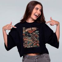 CROPPED OVERSIZED PRETO - ASTRO PUGS