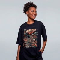 CAMISETA OVERSIZED PRETA - ASTRO PUGS