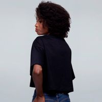 CROPPED OVERSIZED PRETO - BE CAREFUL OR BE HEXED