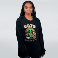 MANGA LONGA PRETA - CATS BECAUSE