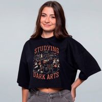CROPPED OVERSIZED PRETO - STUDYING DARK ARTS