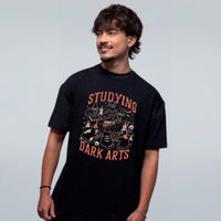 CAMISETA OVERSIZED PRETA - STUDYING DARK ARTS