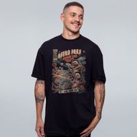 CAMISETA OVERSIZED PRETA - ASTRO PUGS
