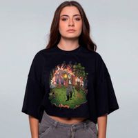 CROPPED OVERSIZED PRETO - A PRÓPRIA CARNE - O VELHO