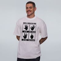 CAMISETA OVERSIZED OFF WHITE - ANOTA A DICA