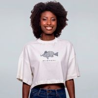 CROPPED OVERSIZED OFF WHITE - NEM O MAR TÁ PRA PEIXE