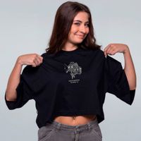 CROPPED OVERSIZED PRETO - VAGABUNDO TAMBÉM AMA