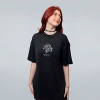 CAMISETA OVERSIZED PRETA - VAGABUNDO TAMBÉM AMA