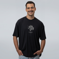 CAMISETA OVERSIZED PRETA - VAGABUNDO TAMBÉM AMA