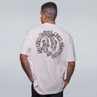 CAMISETA OVERSIZED OFF WHITE - SE TEM PEIXE TEM HISTÓRIA