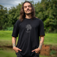 CAMISETA OVERSIZED PRETA - VAGABUNDO TAMBÉM AMA