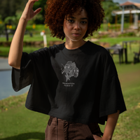 CROPPED OVERSIZED PRETO - VAGABUNDO TAMBÉM AMA