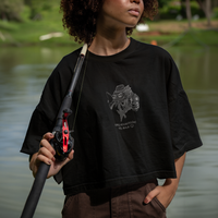 CROPPED OVERSIZED PRETO - VAGABUNDO TAMBÉM AMA