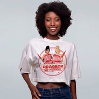CROPPED OVERSIZED OFF WHITE - DRAGBOX NA COZINHA