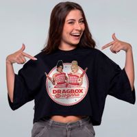 CROPPED OVERSIZED PRETO - DRAGBOX NA COZINHA