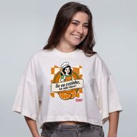 CROPPED OVERSIZED OFF WHITE - ORANGE