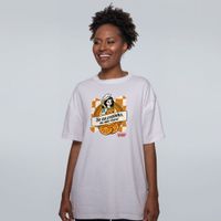 CAMISETA OVERSIZED OFF WHITE - ORANGE
