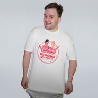 CAMISETA OVERSIZED OFF WHITE - DRAGBOX NA COZINHA