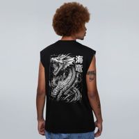 REGATA OVERSIZED PRETA - DRAGÃO MARINHO